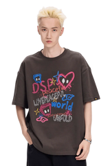 Dangerous People MultiColoured Front Graffiti Tee - ShaLaoBan