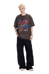 Dangerous People MultiColoured Front Graffiti Tee - ShaLaoBan