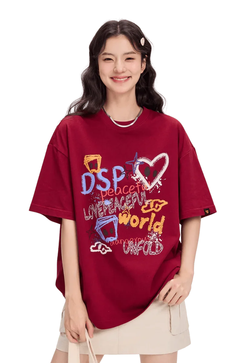 Dangerous People MultiColoured Front Graffiti Tee - ShaLaoBan