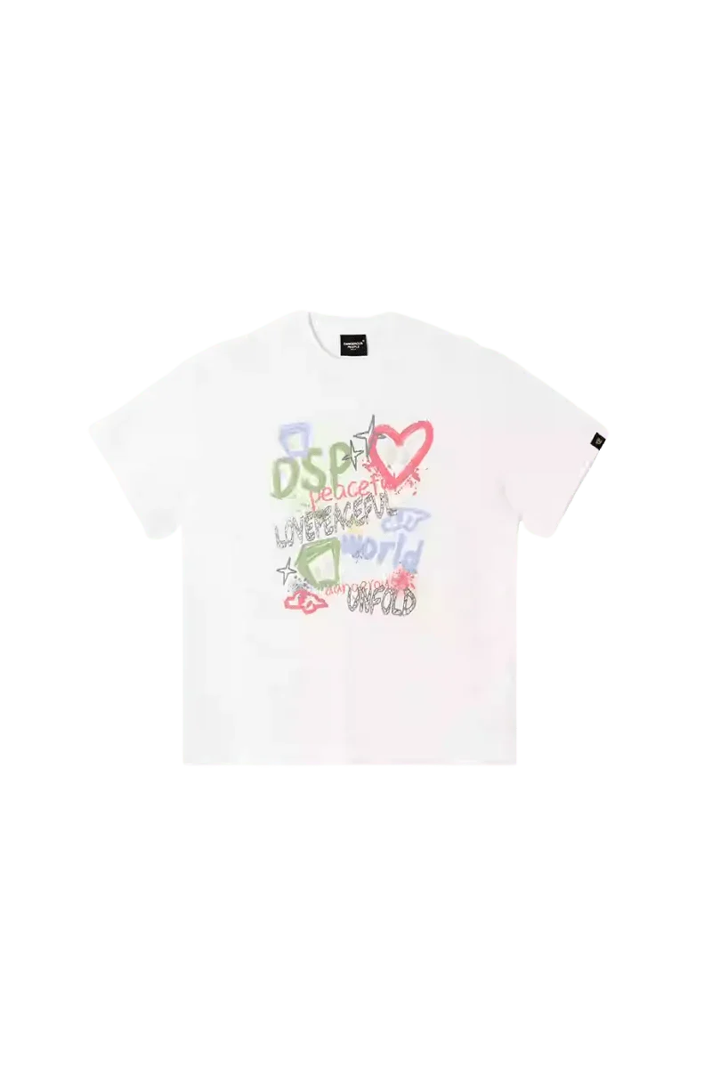 Dangerous People MultiColoured Front Graffiti Tee - ShaLaoBan