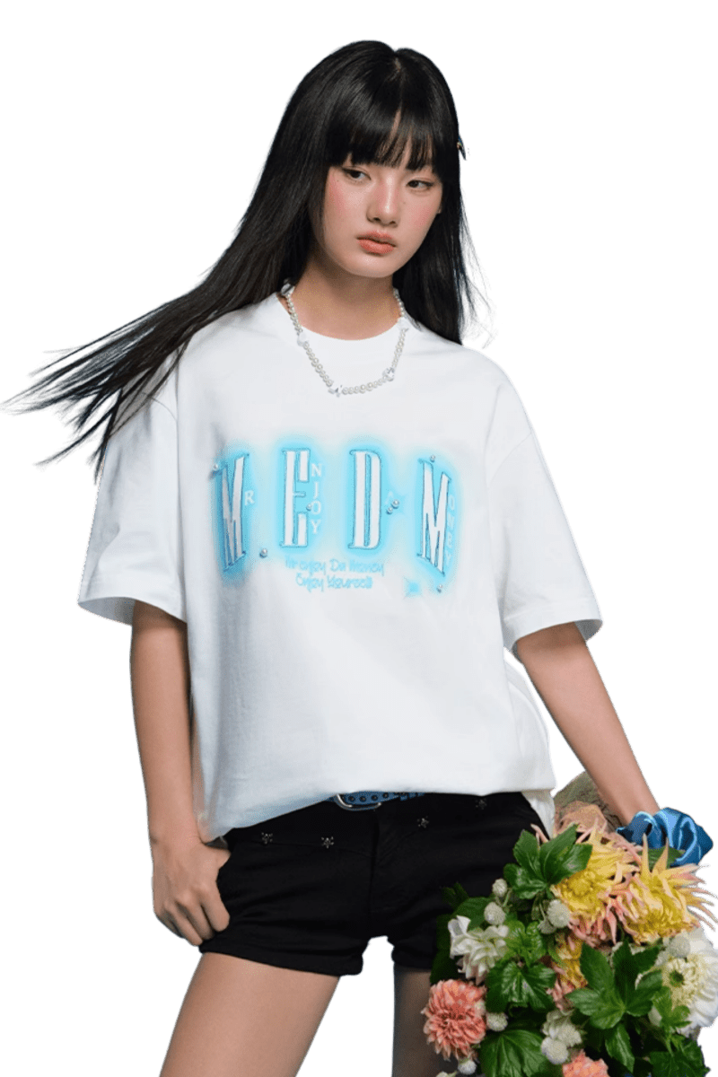 MEDM SS25 Neon Logo Pearl Tee