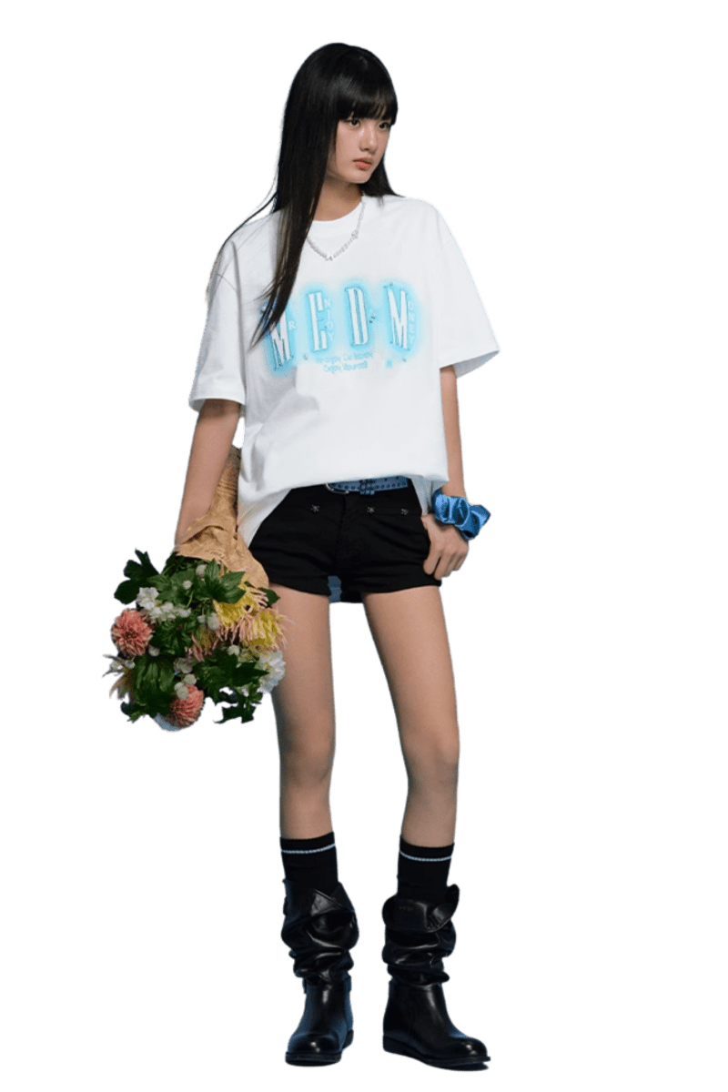MEDM SS25 Neon Logo Pearl Tee