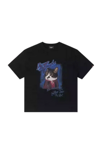 Dangerous People Oil Painting Cat Tee - ShaLaoBan