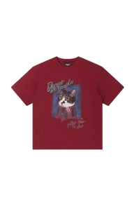 Dangerous People Oil Painting Cat Tee - ShaLaoBan