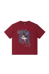 Dangerous People Oil Painting Cat Tee - ShaLaoBan