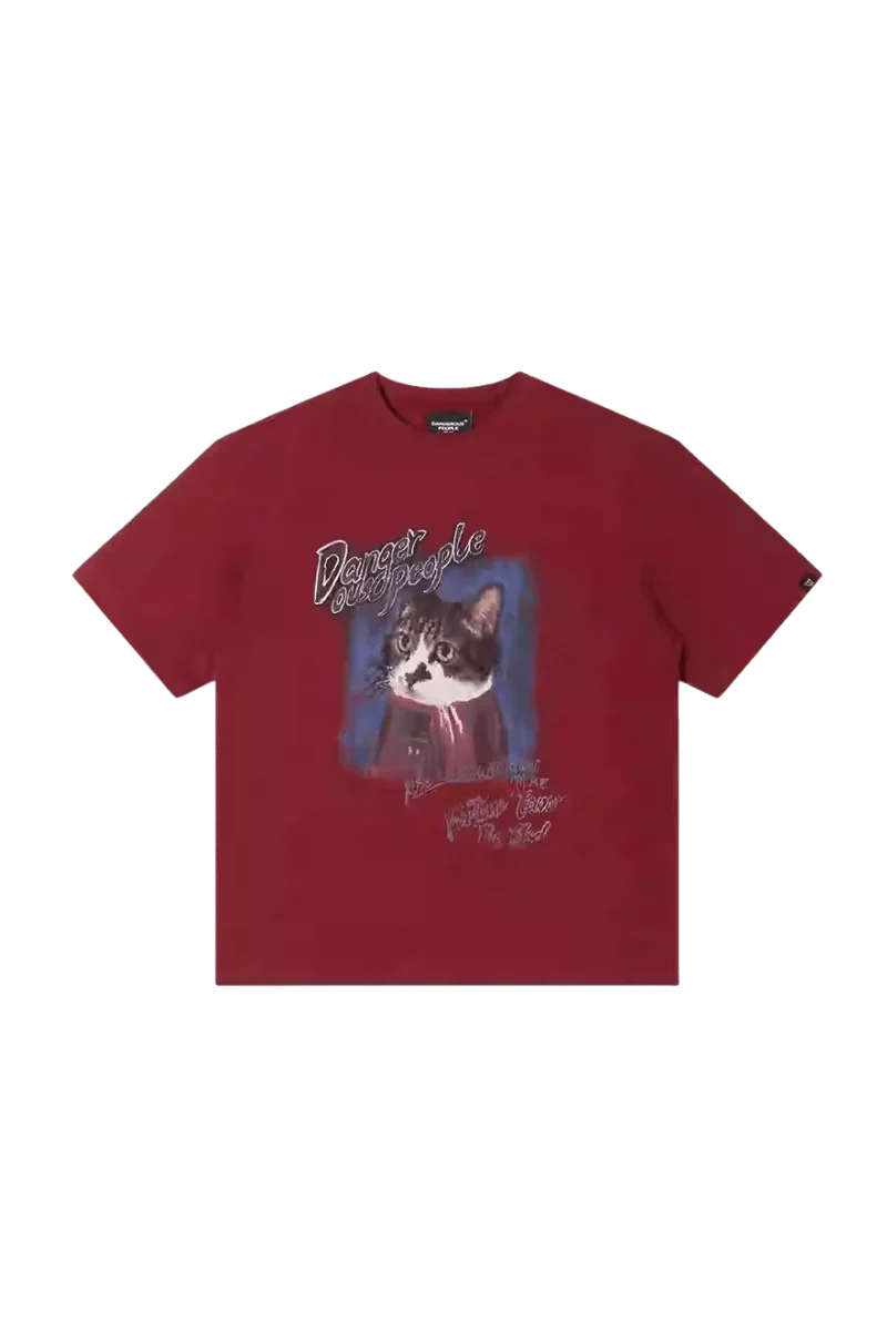 Dangerous People Oil Painting Cat Tee - ShaLaoBan