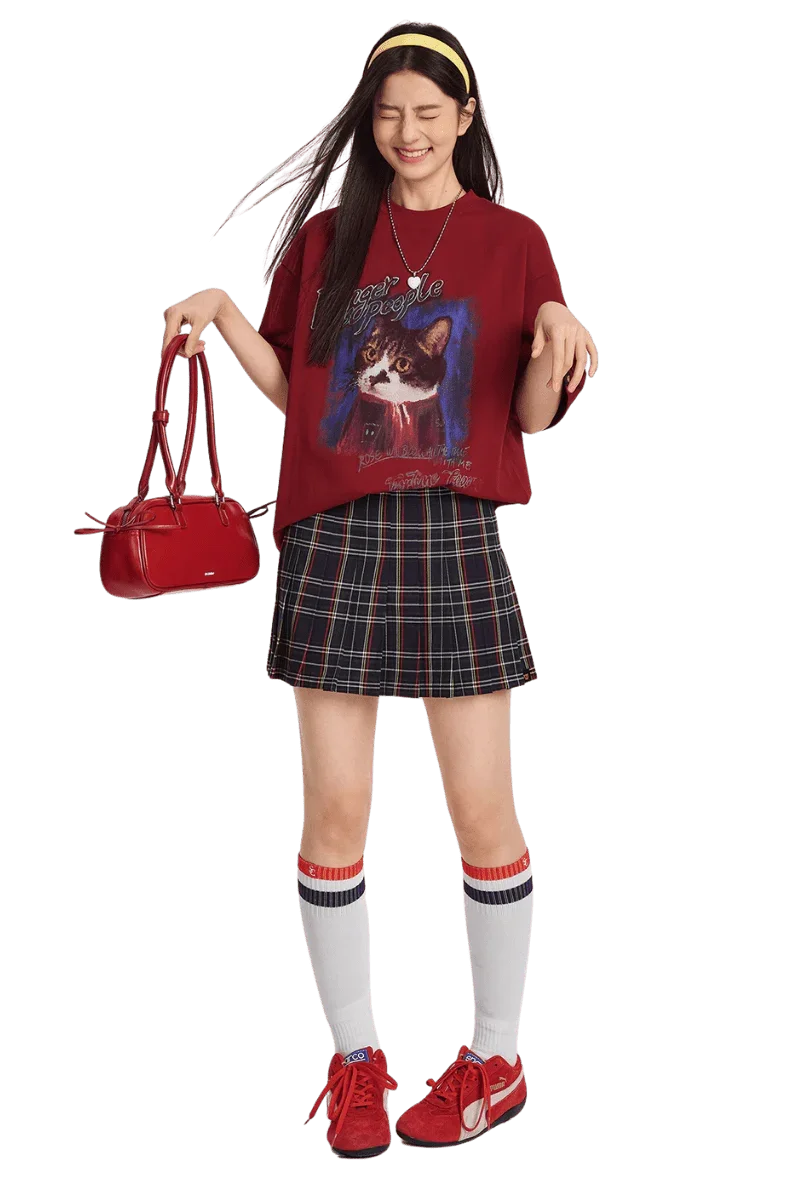 Dangerous People Oil Painting Cat Tee - ShaLaoBan