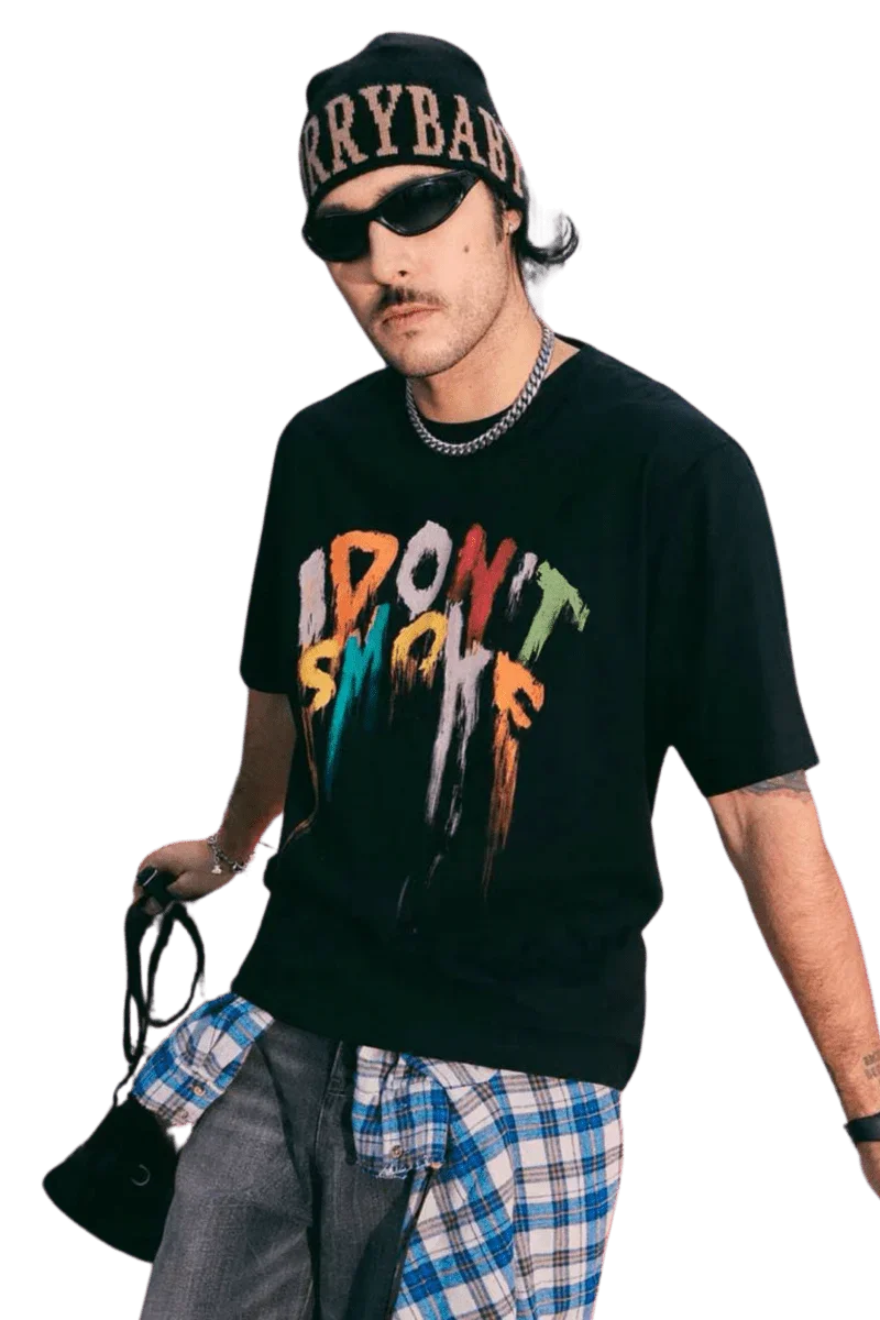 IDontSmoke Paint Graffiti Tee - ShaLaoBan