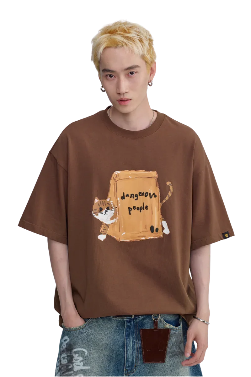 Dangerous People Paper Bag Cat Tee