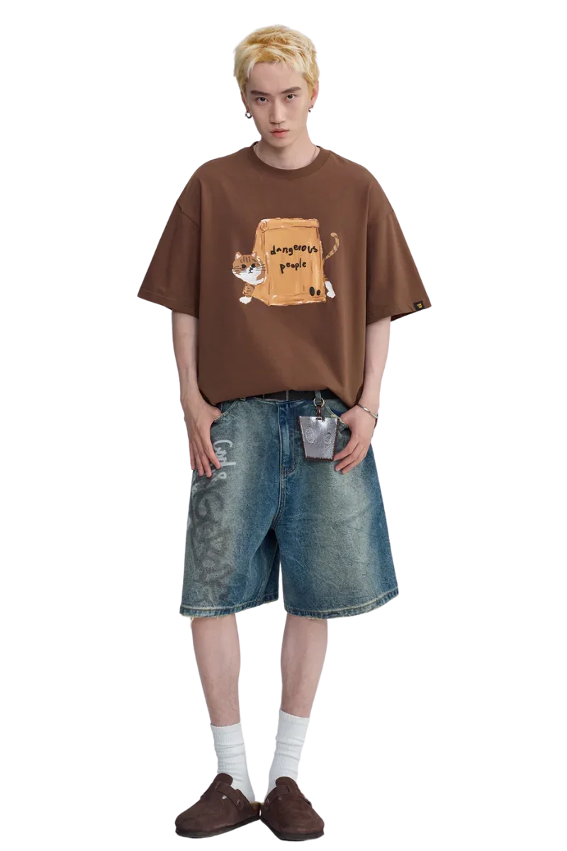 Dangerous People Paper Bag Cat Tee