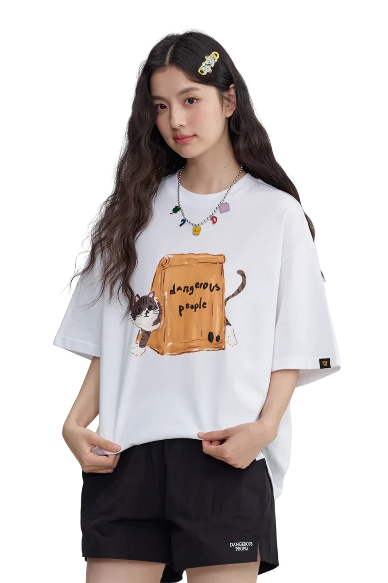 Dangerous People Paper Bag Cat Tee