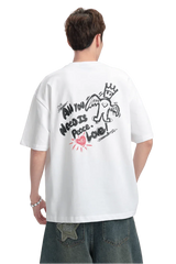 Dangerous People Paper Bag Man Crown Graffiti Tee - ShaLaoBan