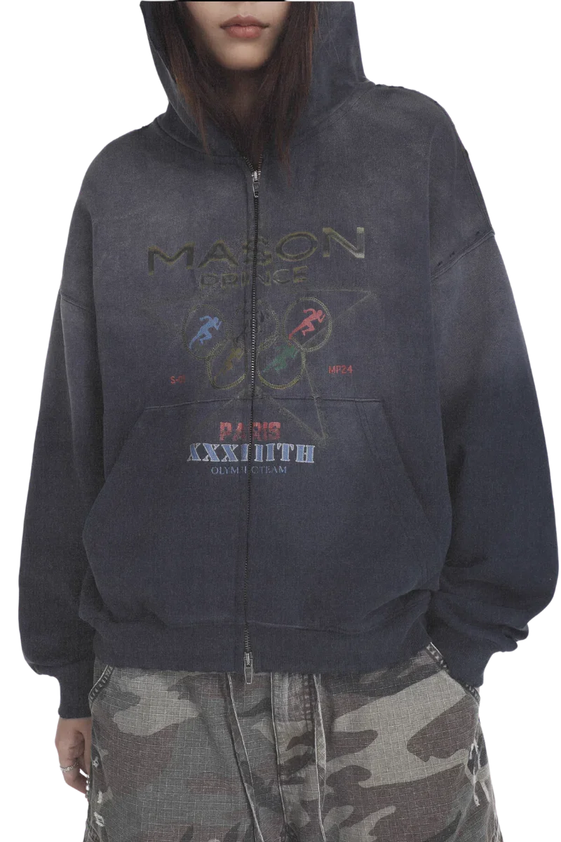 MasonPrince Paris Five Rings Zip-Up Jacket