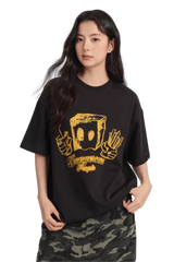 Dangerous People Pixelated Fast Food Bag Man Tee - ShaLaoBan