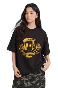 Dangerous People Pixelated Fast Food Bag Man Tee - ShaLaoBan