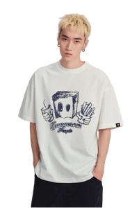 Dangerous People Pixelated Fast Food Bag Man Tee - ShaLaoBan