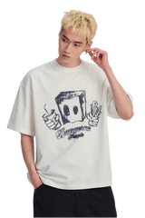 Dangerous People Pixelated Fast Food Bag Man Tee - ShaLaoBan