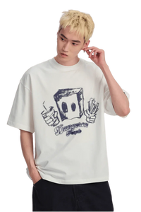 Dangerous People Pixelated Fast Food Bag Man Tee - ShaLaoBan