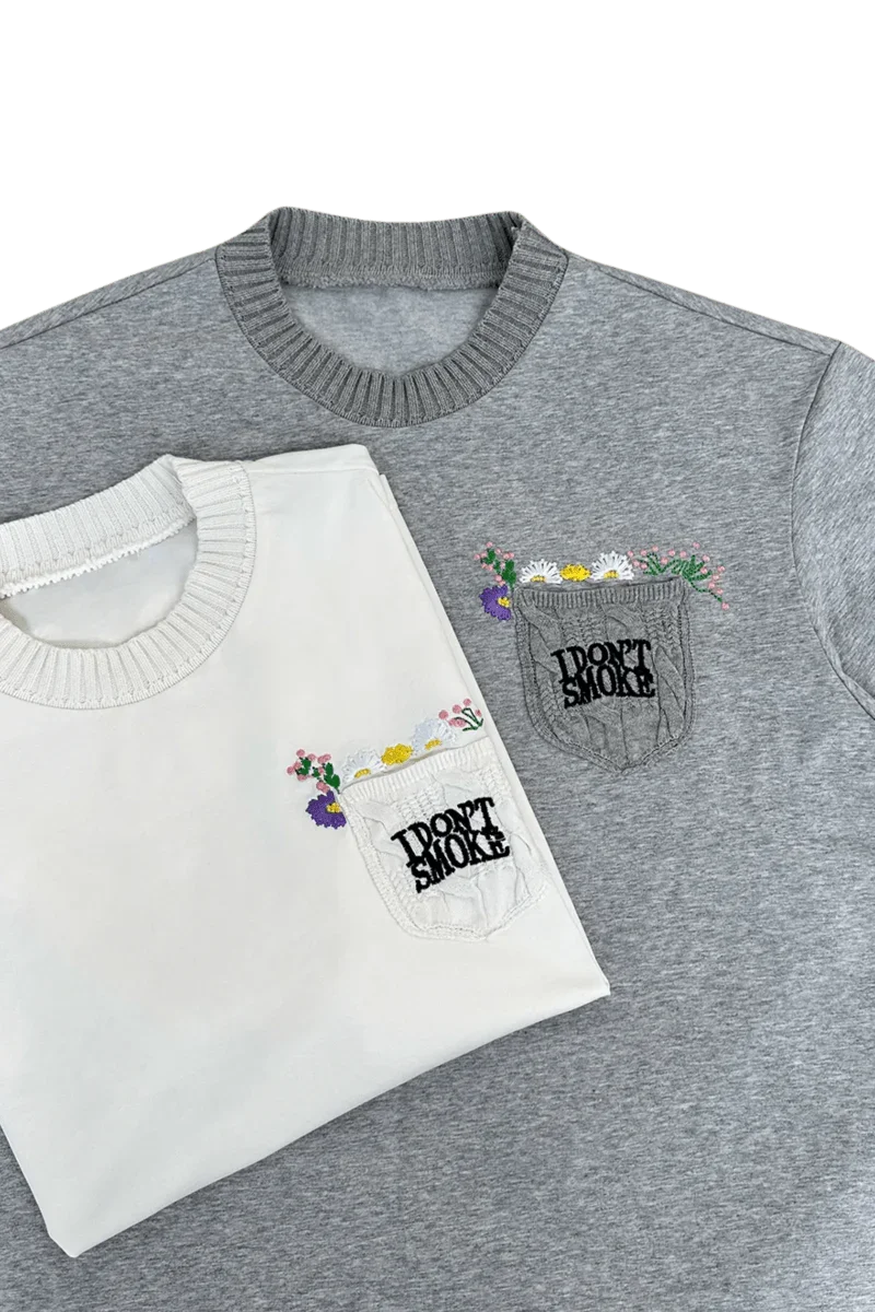 IDontSmoke Pocket Garden Embroidery
Tee
(Sorona Material) - ShaLaoBan
