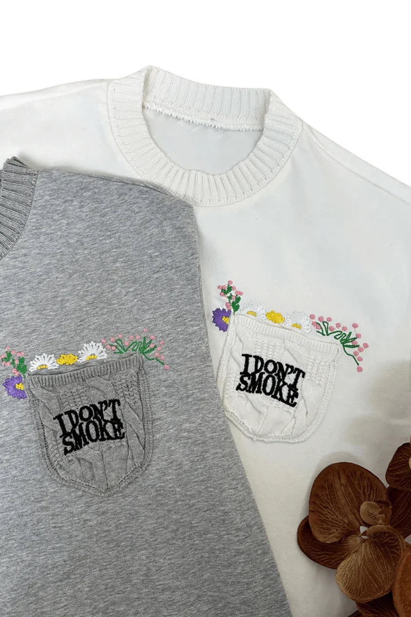 IDontSmoke Pocket Garden Embroidery
Tee
(Sorona Material) - ShaLaoBan