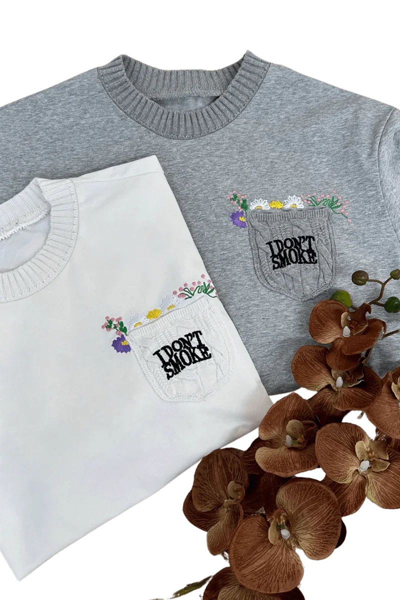 IDontSmoke Pocket Garden Embroidery
Tee
(Sorona Material) - ShaLaoBan