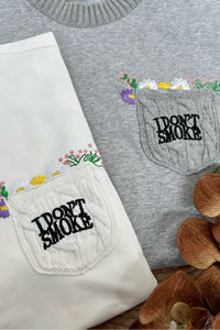 IDontSmoke Pocket Garden Embroidery
Tee
(Sorona Material) - ShaLaoBan