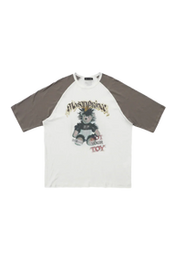 MasonPrince Punk Bear Raglan 3/4 Sleeve Tee