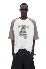 MasonPrince Punk Bear Raglan 3/4 Sleeve Tee