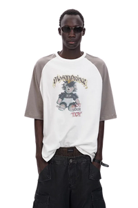 MasonPrince Punk Bear Raglan 3/4 Sleeve Tee