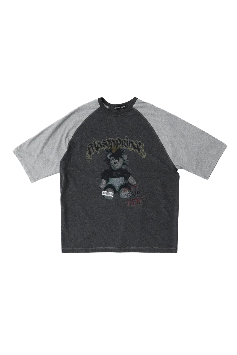 MasonPrince Punk Bear Raglan 3/4 Sleeve Tee