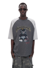 MasonPrince Punk Bear Raglan 3/4 Sleeve Tee