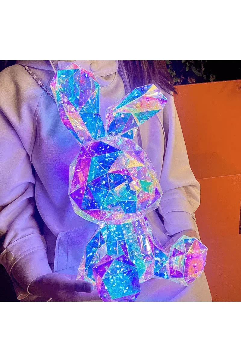 Led Icon Rabbit Rabbit Holographic Rainbow LED Light Decoration Light - | ShaLaoBan