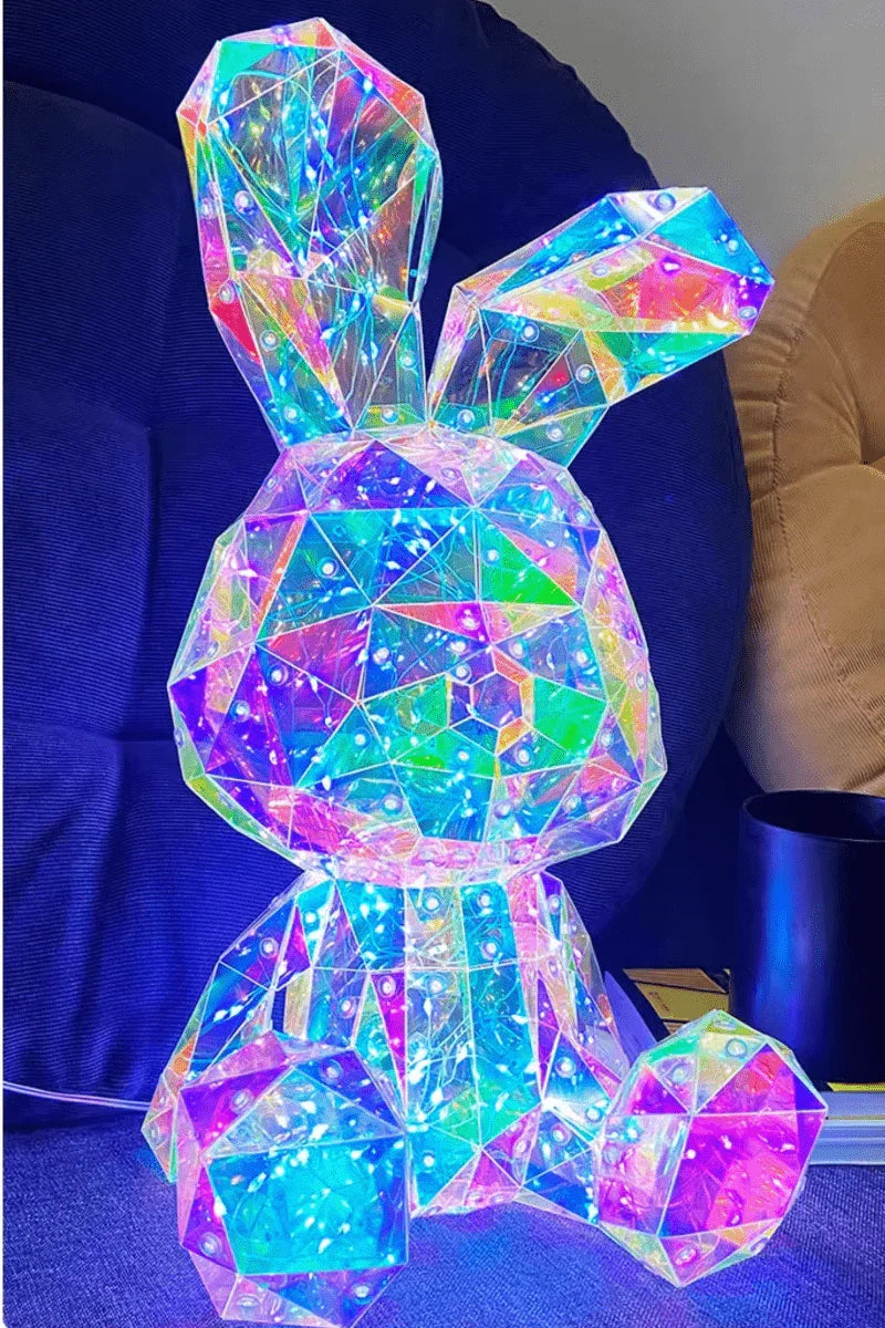 Rabbit Holographic Rainbow LED Light Decoration Light