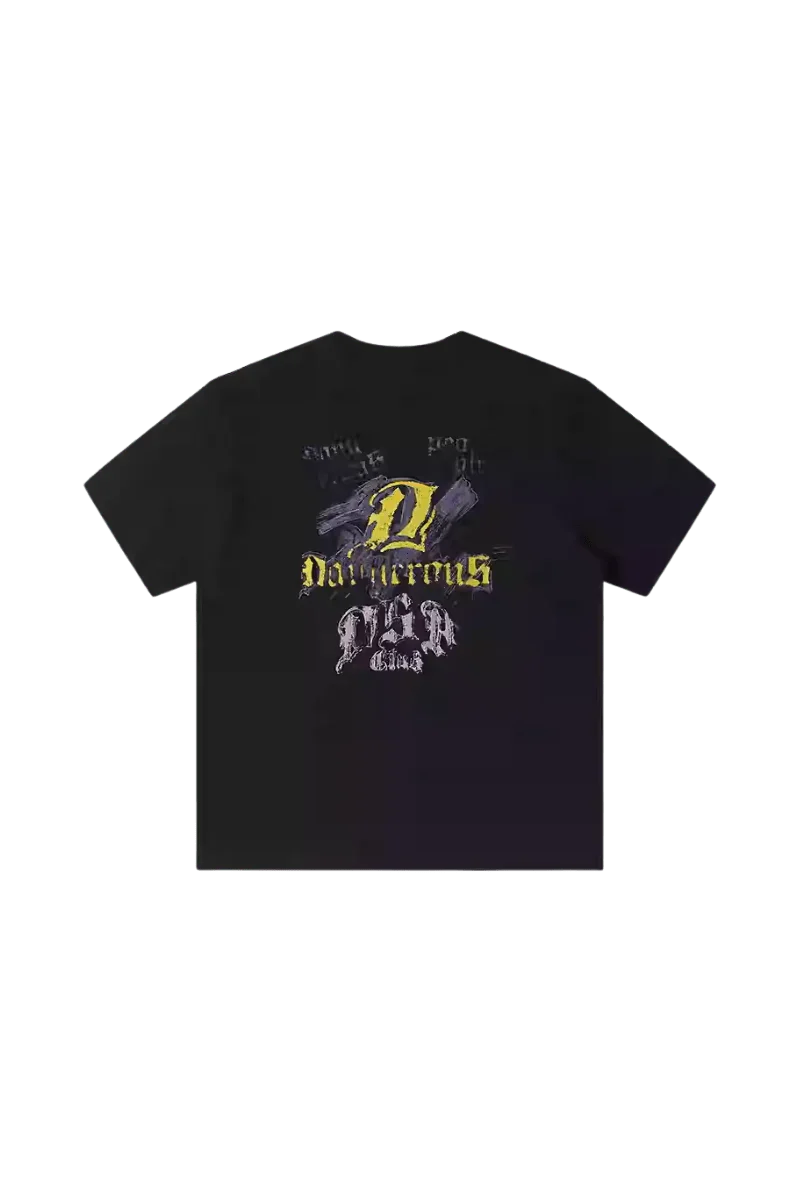 Dangerous People Retro Gothic Font Tee - ShaLaoBan
