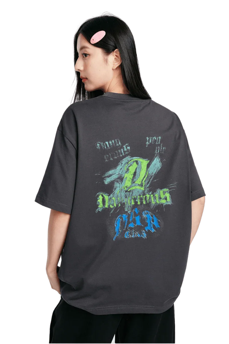 Dangerous People Retro Gothic Font Tee - ShaLaoBan
