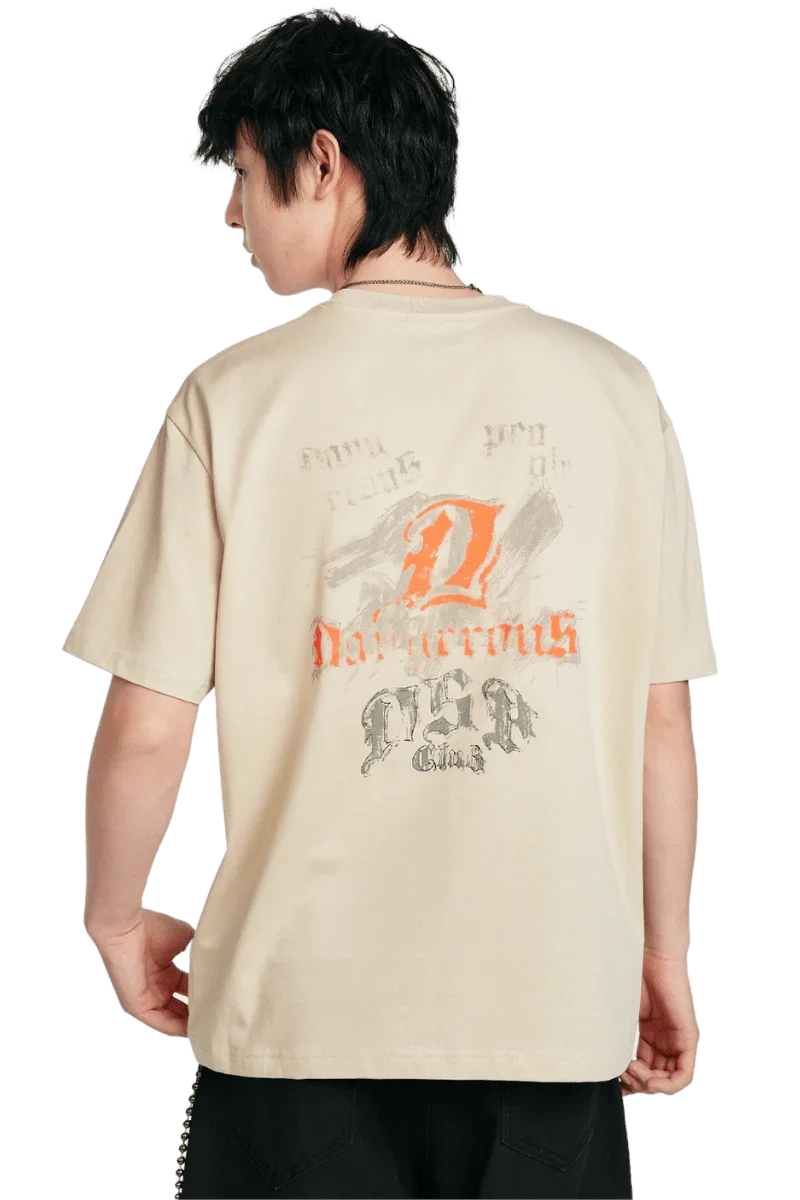 Dangerous People Retro Gothic Font Tee - ShaLaoBan