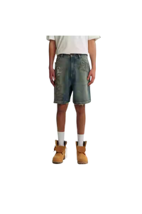Dangerous People Retro Graffiti Denim Shorts