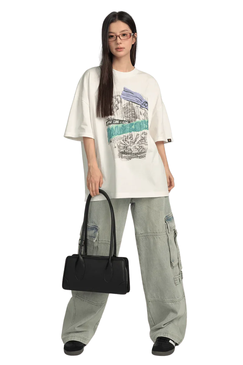 Dangerous People Rider's Graffiti Tee - ShaLaoBan