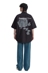 Dangerous People Rose Print Short Sleeve Shirt