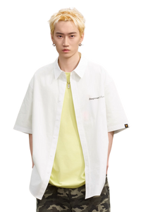Dangerous People Rose Print Short Sleeve Shirt