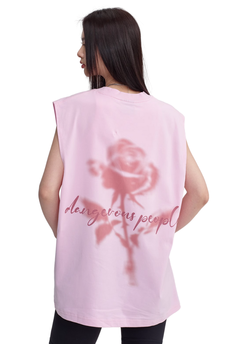 Dangerous People Rose Print Vest