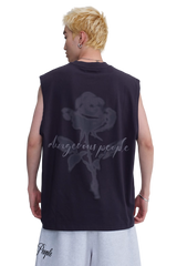 Dangerous People Rose Print Vest