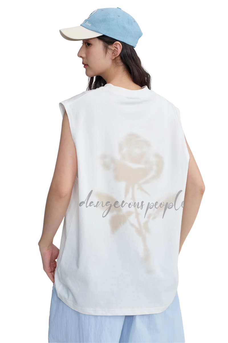 Dangerous People Rose Print Vest