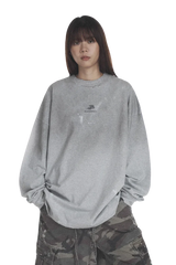 MasonPrince Rubbing Paint Distressed Long Sleeve Tee