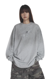 MasonPrince Rubbing Paint Distressed Long Sleeve Tee
