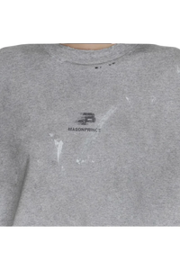 MasonPrince Rubbing Paint Distressed Long Sleeve Tee
