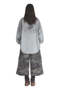 MasonPrince Rubbing Paint Distressed Long Sleeve Tee