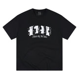MEDM Pearl Beaded Star Patch Logo Couple Tee