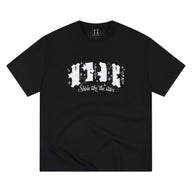 MEDM Pearl Beaded Star Patch Logo Couple Tee