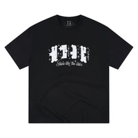 MEDM Pearl Beaded Star Patch Logo Couple Tee